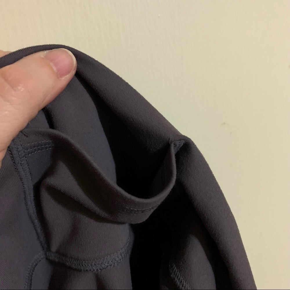 Fabletics Powerhold High Waisted Mesh Block Striped Gray Pink Leggings. - Picture 5 of 11